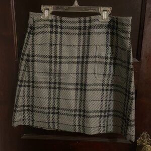 J Crew Gray Plaid Mini Skirt - Size 4